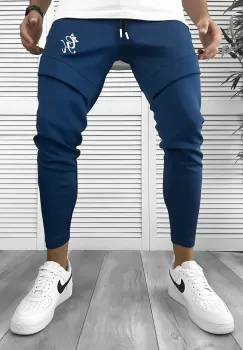 Pantaloni de trening bleumarin silon conici 12374 imagine