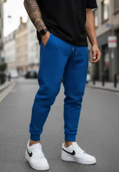 Pantaloni de trening cargo  bleumarin  conici K041 imagine