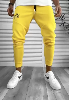 Pantaloni de trening galbeni conici 12347 imagine
