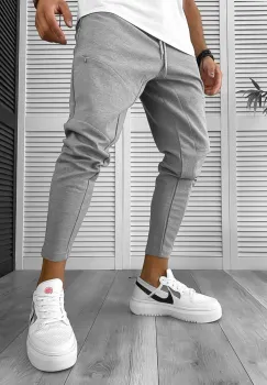 Pantaloni de trening gri conici 12962 imagine