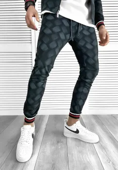 Pantaloni de trening imprimeu conici 10275 P18-4.1 imagine