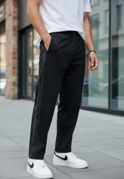 Pantaloni de trening negri conici GG26 imagine