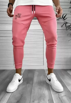 Pantaloni de trening roz conici 12347 imagine