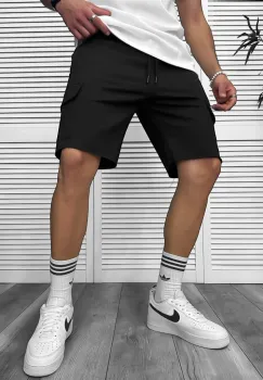 Pantaloni de trening scurti  negri 13109 imagine