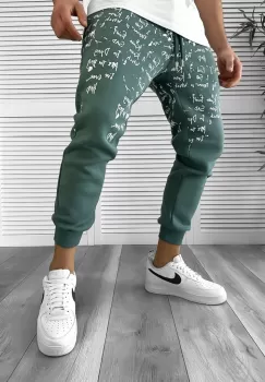 Pantaloni de trening verzi conici 172 imagine