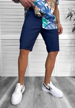 Pantaloni scurti casual  bleumarin 13058 imagine