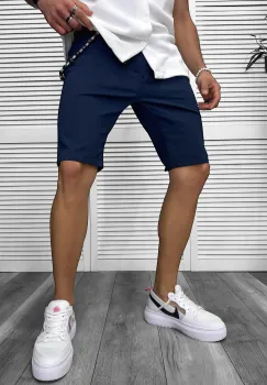 Pantaloni scurti casual  bleumarin 13169 imagine