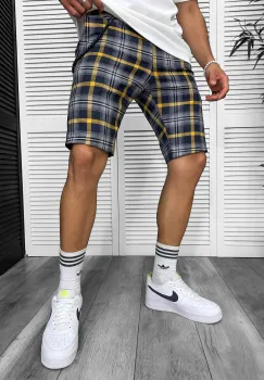 Pantaloni scurti casual carouri 13330 imagine