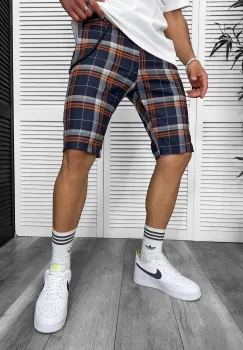 Pantaloni scurti casual carouri 13331 imagine