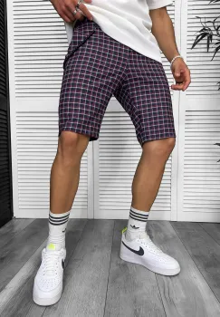 Pantaloni scurti casual carouri 13334 imagine