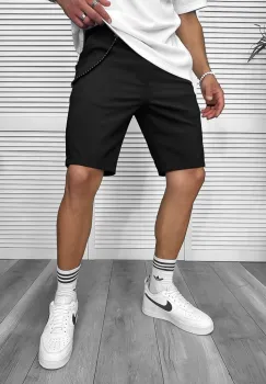 Pantaloni scurti casual  negri  13058 imagine