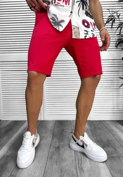 Pantaloni scurti casual  rosii 13058 imagine