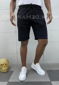 Pantaloni scurti de trening negri B3938 83-4 imagine