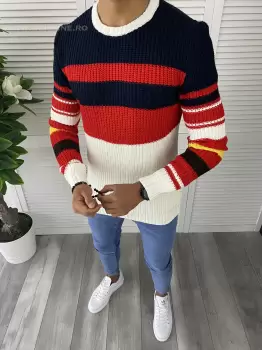 Pulover barbati gros slim fit T3576 81-5 imagine