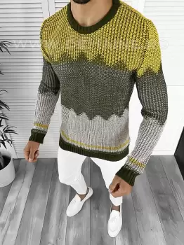 Pulover barbati gros slim fit ZR T3626 i4-4 imagine