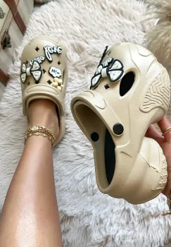 Saboti Papuci dama Crem XF30 imagine