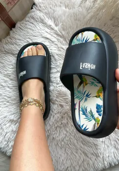 Saboti Papuci dama negri XF34 imagine