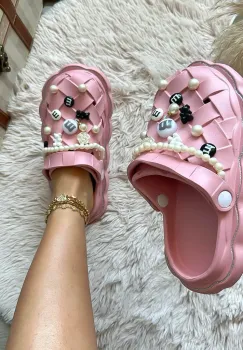 Saboti Papuci dama Roz  XF54 imagine