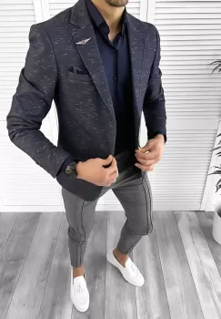 Sacou barbati slim fit 10202 E imagine