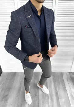 Sacou barbati slim fit 10264 P18-4.1 imagine