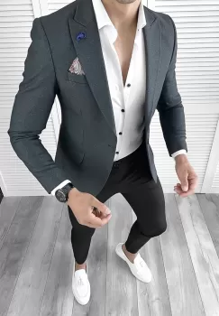 Sacou barbati slim fit 11787 imagine