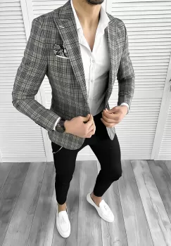 Sacou barbati slim fit 11810 imagine