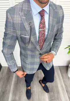 Sacou barbati slim fit 11879 imagine