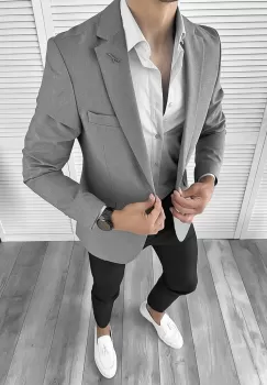 Sacou barbati slim fit 12006 imagine