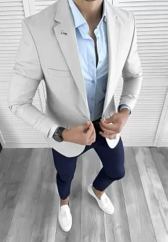 Sacou barbati slim fit 12008 imagine