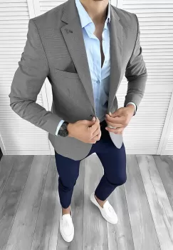 Sacou barbati slim fit 12010 imagine