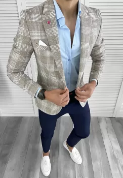 Sacou barbati slim fit 12030 imagine