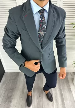 Sacou barbati slim fit 12834 D4-5.1 imagine