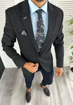 Sacou barbati slim fit 12836 N7-3 imagine