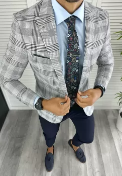 Sacou barbati slim fit 12846 85-3 E~ imagine