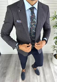 Sacou barbati slim fit 12852 73-3 E~ imagine