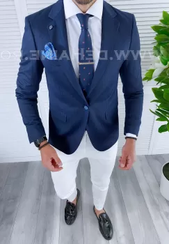 Sacou barbati slim fit A5006 S9/X8-5  imagine