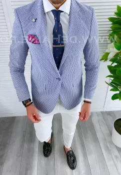 Sacou barbati slim fit B4235 X13-6 imagine