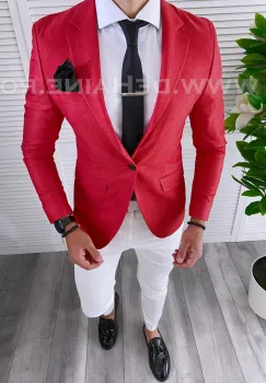 Sacou barbati slim fit B4250 O3-5.1 imagine