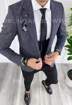 Sacou barbati slim fit B5013 S1 imagine