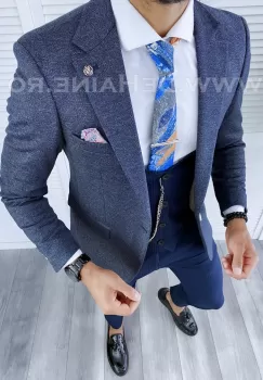 Sacou barbati slim fit B5603 X12-1 imagine