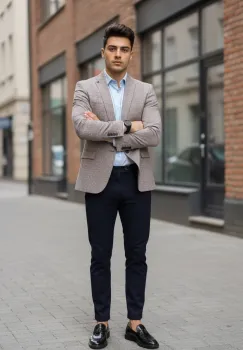 Sacou barbati slim fit TD3019 P19-1.2 imagine