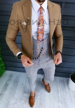 Sacou barbati slim fit ZR A8795 S11 imagine