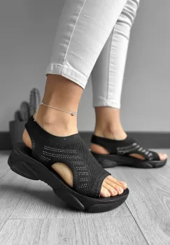 Sandale dama negre W101 imagine