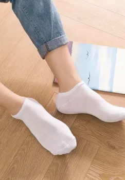 Set 10 sosete albe scurte imagine