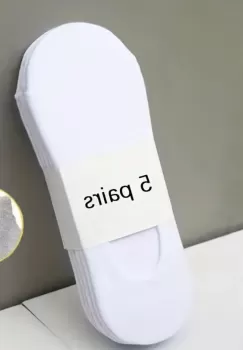 Set 5 sosete albe scurte Talpici imagine