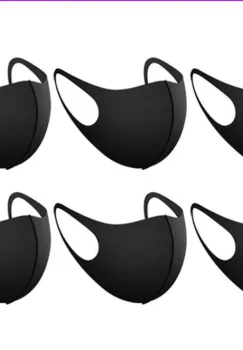  Set 6 masti de protectie reutilizabile negre imagine