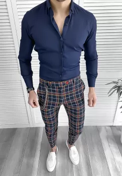 Tinuta barbati smart casual Pantaloni + Camasa 10078 imagine
