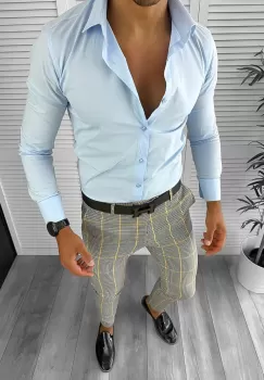 Tinuta barbati smart casual Pantaloni + Camasa 12617 E imagine