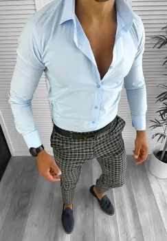 Tinuta barbati smart casual Pantaloni + Camasa 12624 E imagine