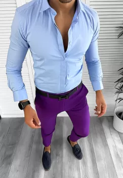 Tinuta barbati smart casual Pantaloni + Camasa 12641 E imagine